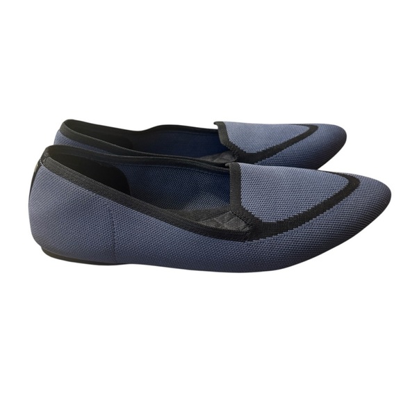 Birdies The Blackbird Knit Slip On Pointed Toe Flats, Lake Blue, Size 12 - Picture 3 of 7
